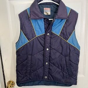 Sigallo vintage men’s  Blue Puffer Vest
